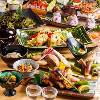[Seasonal fish and red shrimp shabu-shabu with white miso] "Matsu course" with 2.5 hours of all-you-can-drink [8 dishes in total/8000 yen → 7000 yen]