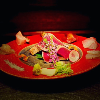 [Business Dining/Dinner] Chef's Recommended Course featuring our signature "Salt-Seared Bonito" and seasonal delicacies: ¥8,800