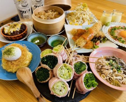 【120分飲み放題付き！ボリューム満点で宴会◎】食べ尽くしコース≪全10品≫お1人様5500円(税込)