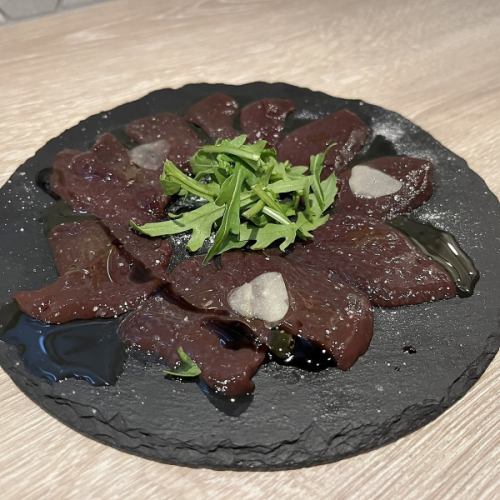 馬生レバーのカルパッチョ