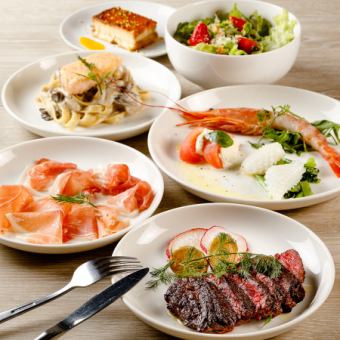 【全8品5500円】ブラックアンガス牛サガリなどが楽しめる満足コース(お料理のみ）