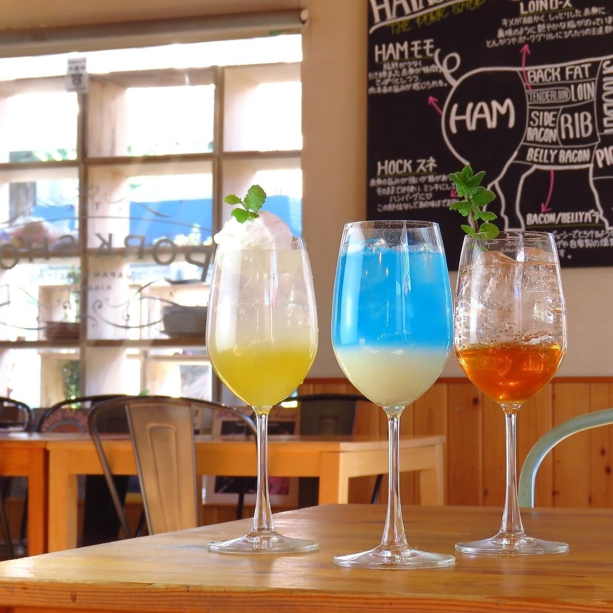 ブルーインパルス！入間基地をイメージしたノンアルカクテル