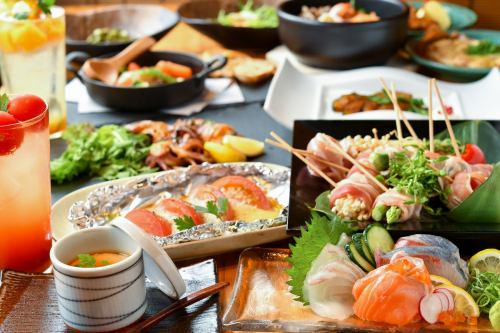 80 kinds of all-you-can-eat and drink specializing in teppan cuisine