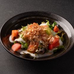 信州山芋とトマトの和風サラダ