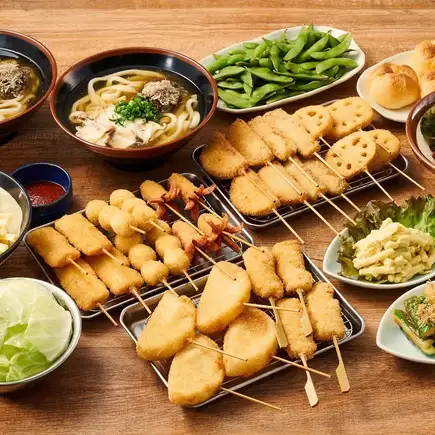 [Kushikatsu Tanaka Course] 9 dishes in total ◆ 120 minutes all-you-can-drink included 4000 yen (tax included)