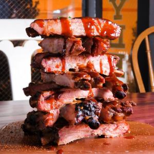 Texas barbecue style pork spareribs
