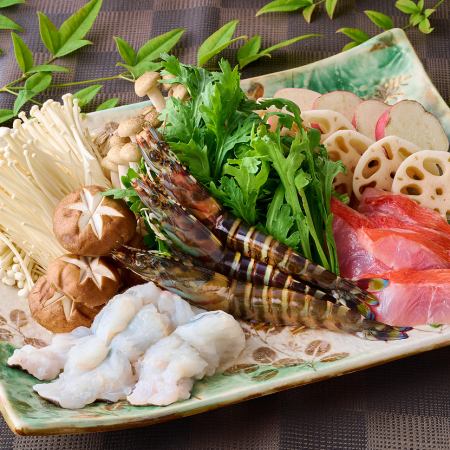 【日曜ディナー限定　7月・8月】揚げたて天ぷらと近江牛炭火焼きコース