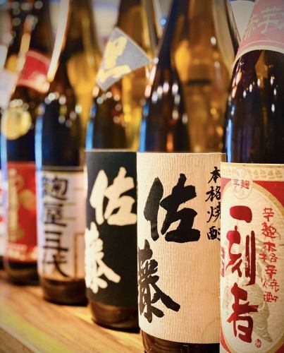 We have a large number of shochu that goes well with offal roasting.