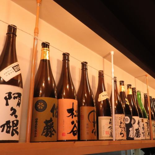 Don't miss the abundance of local sake and shochu!