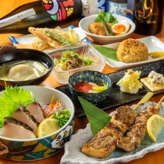 [Haremachi Course] 8 dishes including wild boar steak skewers + 120 minutes of carefully selected all-you-can-drink for 5,500 yen (tax included)