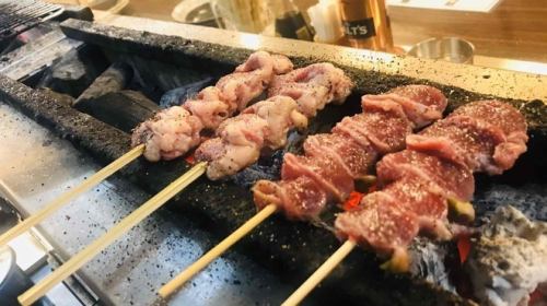 備長炭で焼き上げる！！