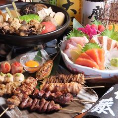 [Popular and satisfying course] Includes oden♪ Local chicken yakitori and 3 hours of all-you-can-eat and drink, 8 dishes in total → 3,500 yen