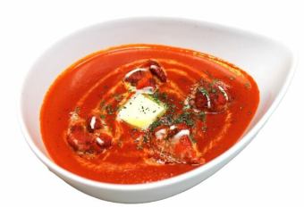 チキンバルタ／チキンマサラ／シーフードマサラ／野菜マサラ／バターチキン