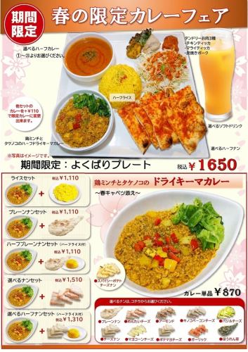 4月～5月の期間限定カレー　鶏ミンチとタケノコのドライキ－マカレー
