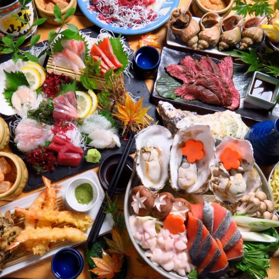 Directly from the farm!Enjoy fresh seafood at the izakaya "Uojin" with a wide selection of seafood