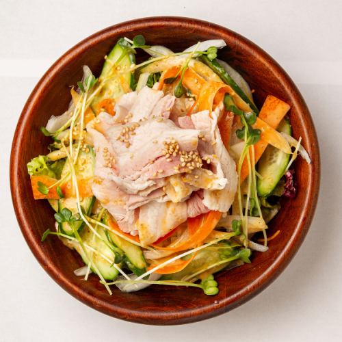 Cold pork shabu-shabu salad