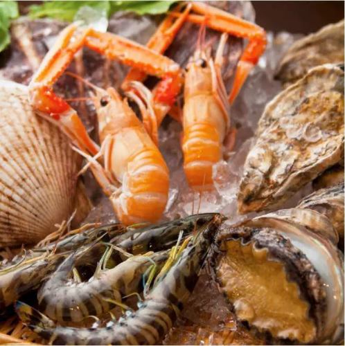 We offer not only meat but also seafood menu.