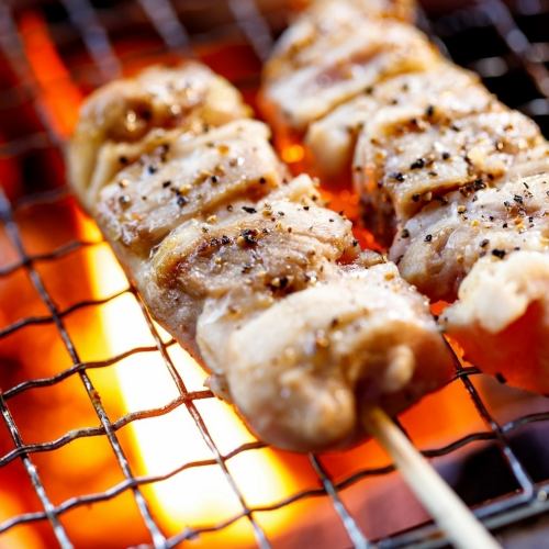 茨城地鶏の炭火焼き鳥