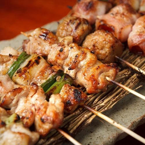 茨城地鶏の炭火焼き鳥