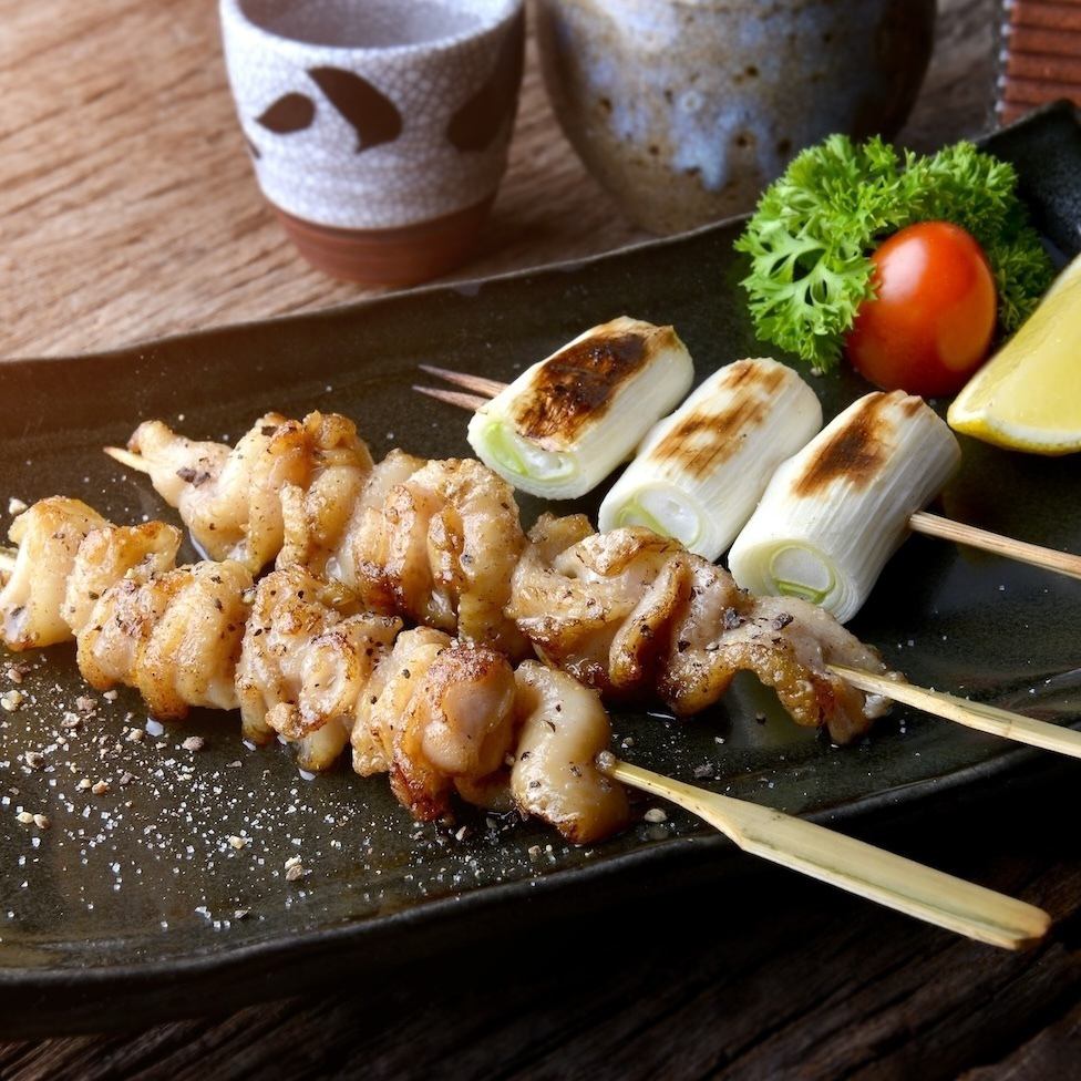 完全個室で味わう！茨城地鶏の炭火焼き鳥