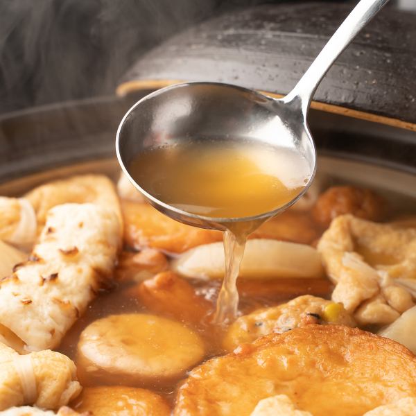 It touches the heart.All-you-can-eat oden with rich, flavorful broth