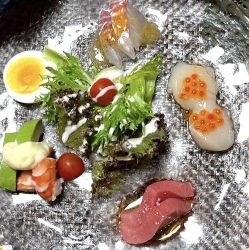 生ハムとホタテのカルパッチョ