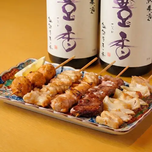 Assorted grilled chicken skewers (5 types)