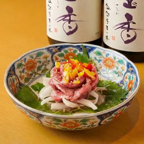 Beef tongue carpaccio