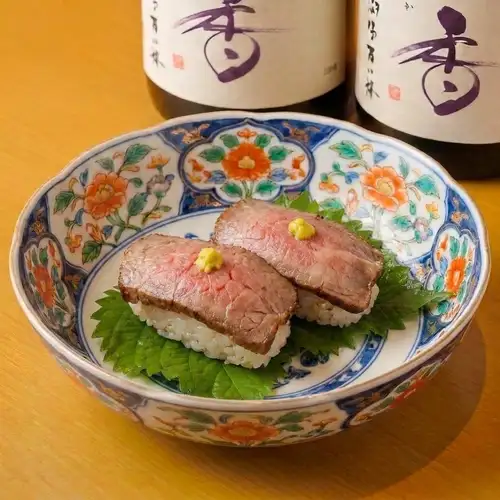 Roast pork sushi