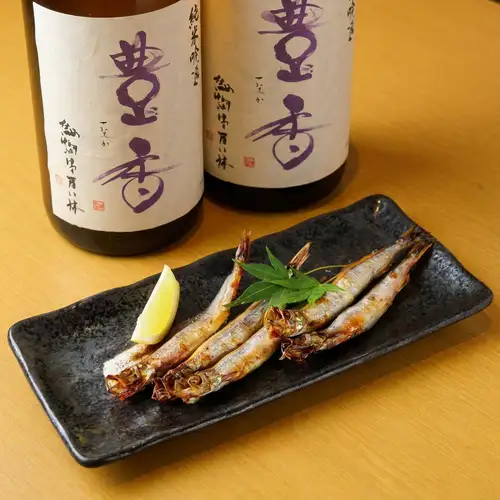 Dried shishamo fish with roe