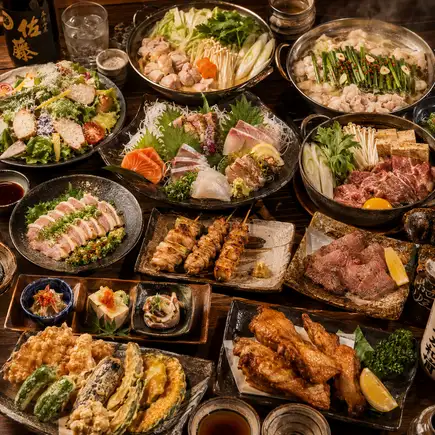 ■3H飲み放題付『特上コース』4種から選べるメイン！牛タンに焼き鳥など<全10品>6000円⇒5000円