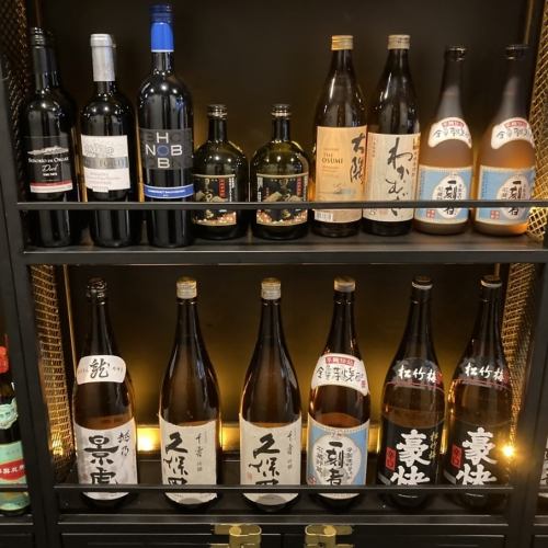 お酒の品ぞろえが自慢！