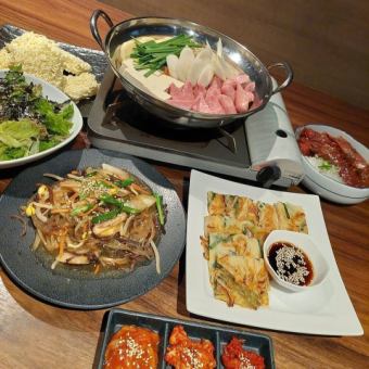 [Cooking only] Budae Jjigae course with 6 dishes ★Available for groups of 4 or more★