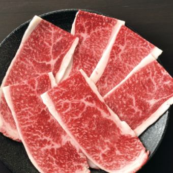 Thinly sliced Wagyu beef ribs