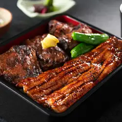 Eel (half tail) and Kurobuta pork cartilage rice bowl