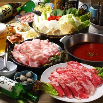 ★ 순두부 de 샤브샤브 ★ 쿠폰 이용으로 먹고 맘껏 마시기 2 시간 3480 엔 or3 시간 3980 엔 (세금 별도)
