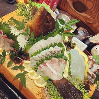 全席喫煙可！2時間飲み放題付き◎姿盛りや天ぷら盛り合わせ含む全8品【七宝丸コース】7000円！