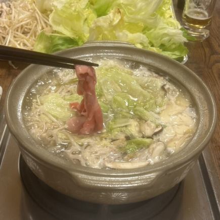 90分飲み放題付!鹿児島特産黒豚のねぎしゃぶ6800円(税込)コース