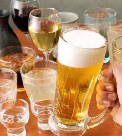 【0次会～2次会におすすめ！】生ビール付き♪単品飲み放題1650円(税込)