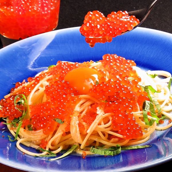 [We'll go into the red!!] All-you-can-eat salmon roe pasta with a crunchy texture