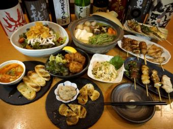 [附2小时无限畅饮♪]鸟藏宴会◆烤鸡肉串套餐3500日元！