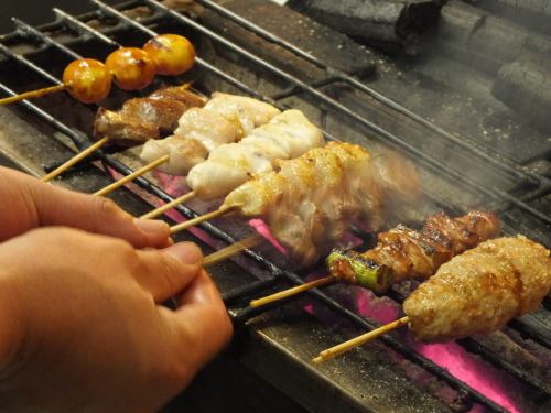 You can enjoy the proud yakitori grilled over charcoal ♪