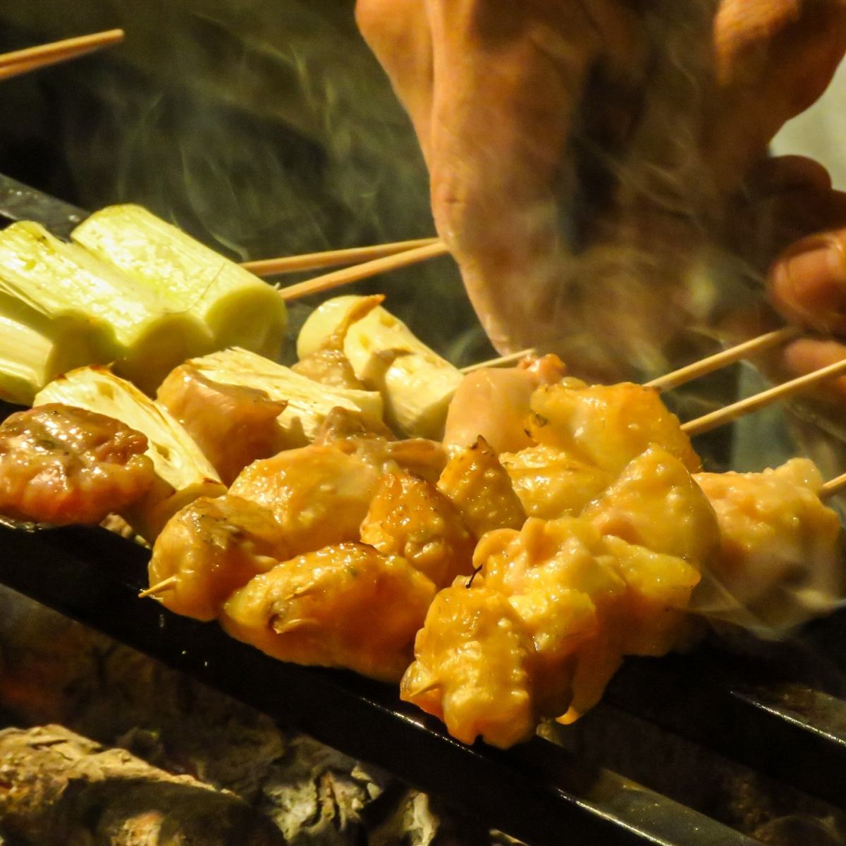 Demonstration at Tenmonkan ... skewer specialty shop "Tatori" boasted skewers, chicken sticks and egg dishes ★