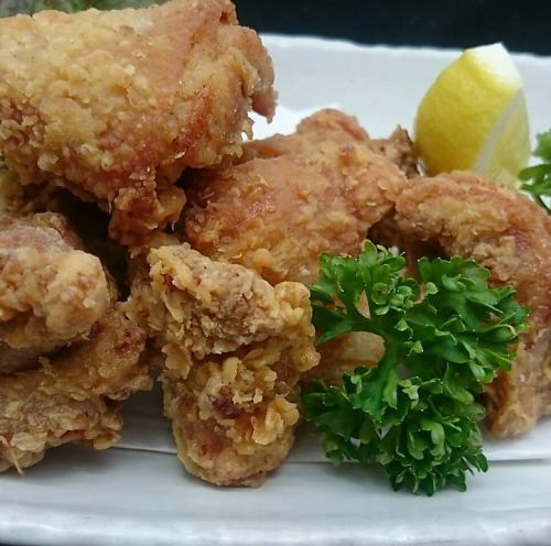 Deep-fried young chicken / Deep-fried young chicken covered with green onions each