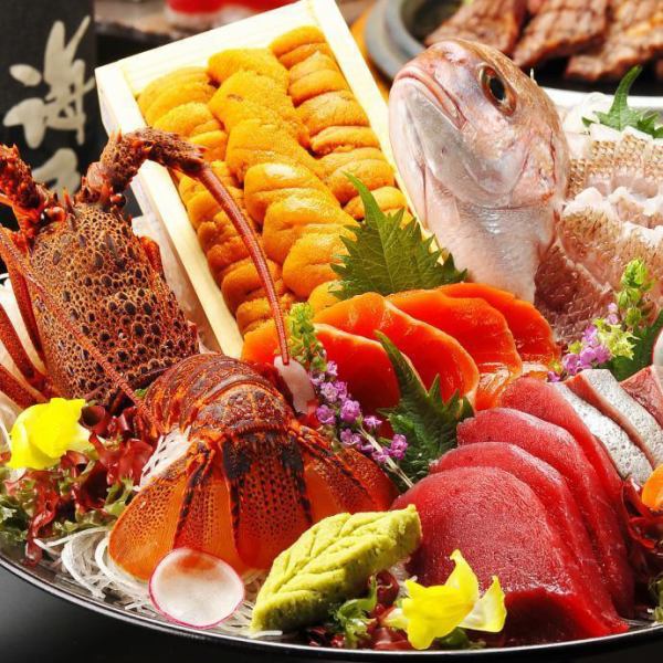 【新鮮出爐♪】有龍蝦、魚子醬、烤牛肉的套餐！3,300日元～2小時無限量暢飲