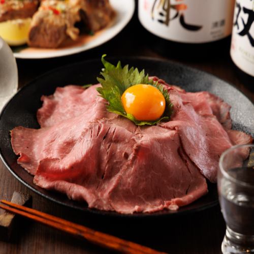 熟成十勝牛タンの自家製ローストビーフ