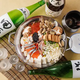 【2小时畅饮,含生啤】痛风火锅或石狩火锅!浓缩北海风味:‘高级火锅套餐’ 5480日元