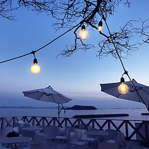 A restaurant where you can enjoy BBQ without bringing anything while looking at the beautiful sea and starry sky.