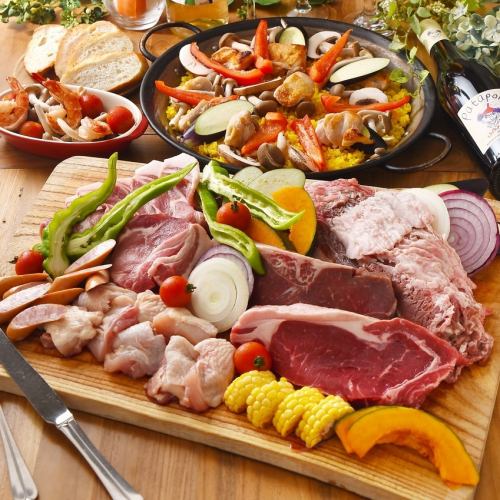 【3名様以上】こだわり肉づくし手ぶらBBQセットソフトドリンク「飲放」付 120分 6000円