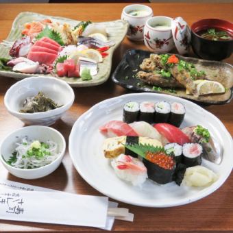 プライベートで！旬の魚介と上生寿司が味わえる【さんき】華コース6品 5500円(税込)